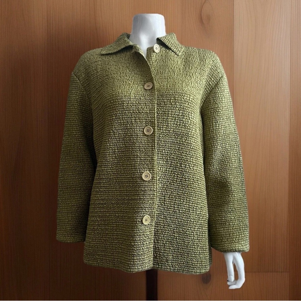 Tania Nardi XL Crinkle Jacket Green Color
